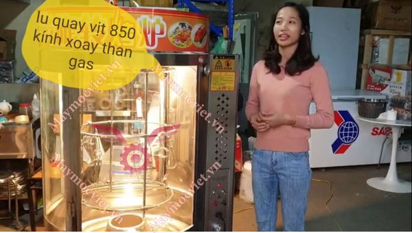 Lò quay vịt kính xoay 2 lớp cường lực SV850