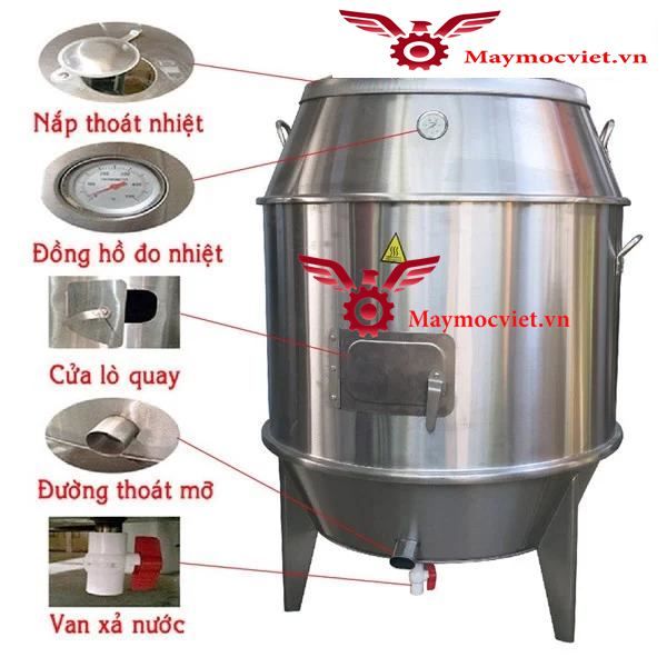 Lu nướng gà vịt inox dùng than VinMax ( 80-90)