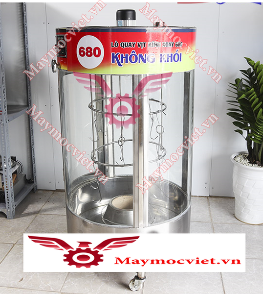 Lò quay vịt kính xoay 680 dùng than SV680