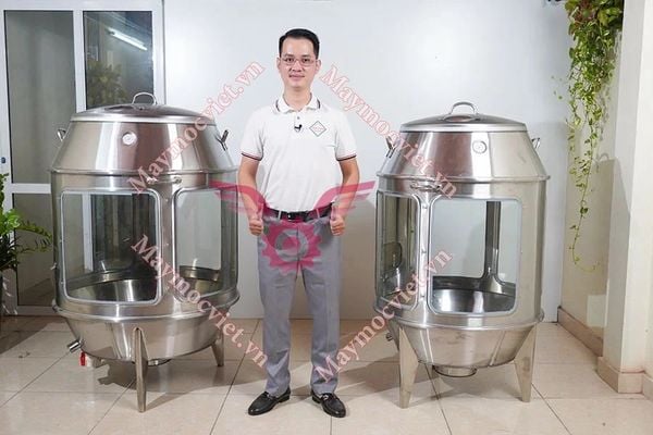 Lò quay vịt kính dùng than VinMax (  80-90)