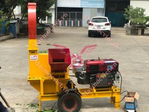 Máy băm cành cây di động đầu nổ 35HP VMBC35D (đề điện )