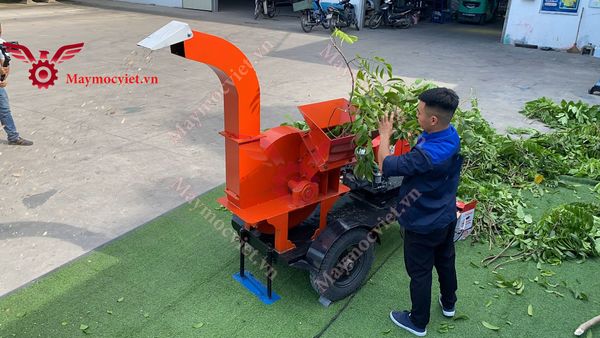 Máy băm cành cây di động đề điện 35hp Vinmax BCD35