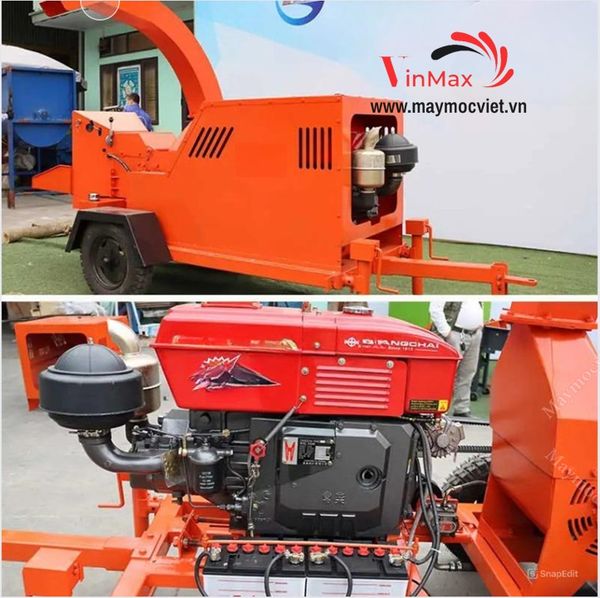 Máy băm cành thủy lực đầu nổ Turbo TBB500