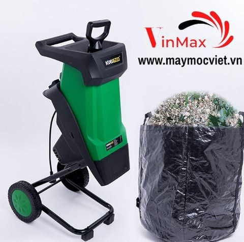 Máy băm cành lá cây mini chạy điện Vinmax VMB2400