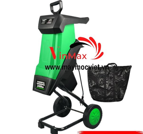 Máy băm cành lá cây mini chạy điện Vinmax VMB2400