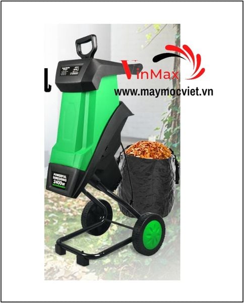 Máy băm cành lá cây mini chạy điện Vinmax VMB2400