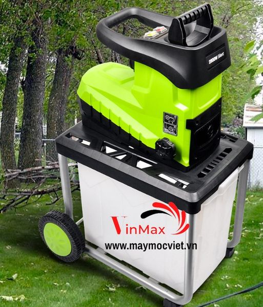 Máy băm cành lá cây mini chạy điện Vinmax VMB2800