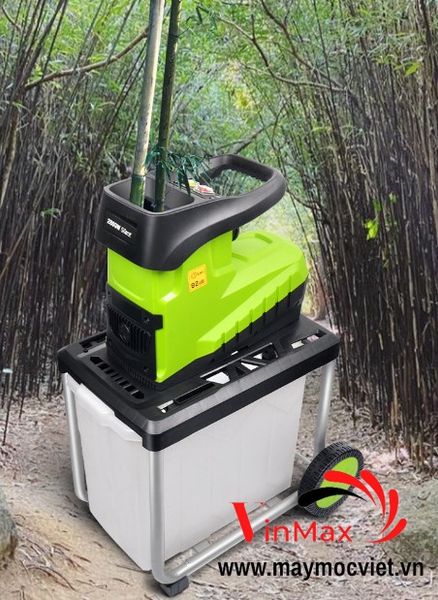 Máy băm cành lá cây mini chạy điện Vinmax VMB2800