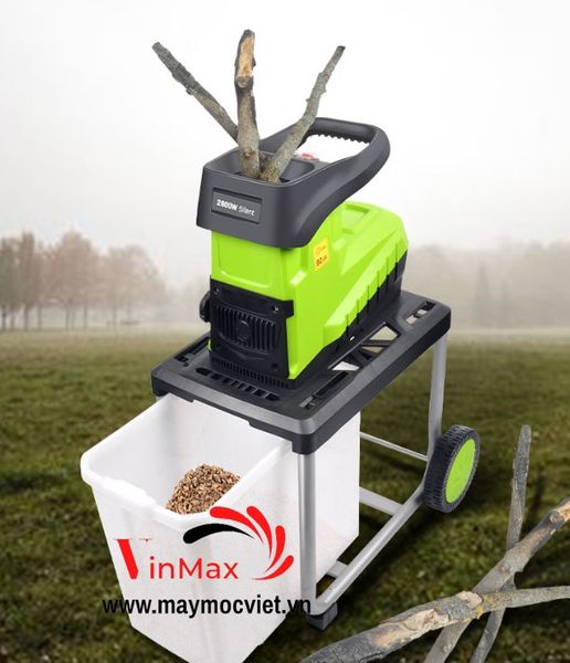 Máy băm cành lá cây mini chạy điện Vinmax VMB2800