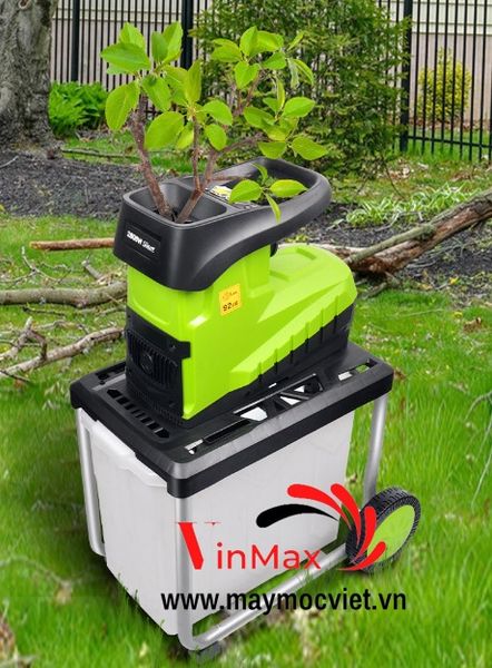 Máy băm cành lá cây mini chạy điện Vinmax VMB2800