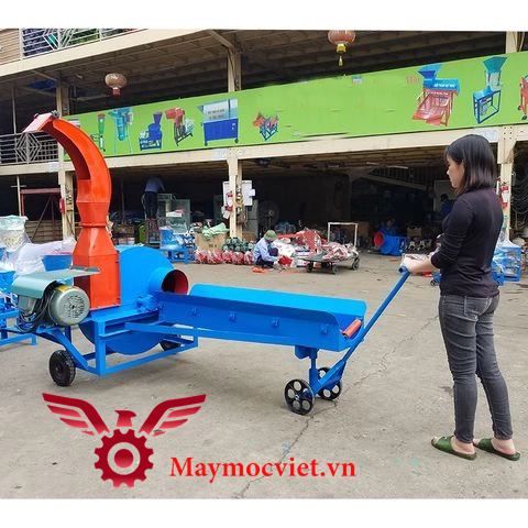 Máy băm chuối, cỏ công nghiệp băng tải VM BT55