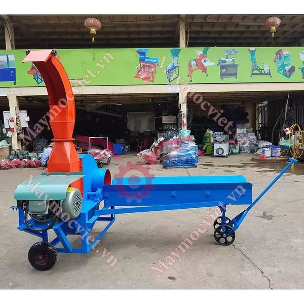 Máy băm chuối, cỏ công nghiệp băng tải VM BT55