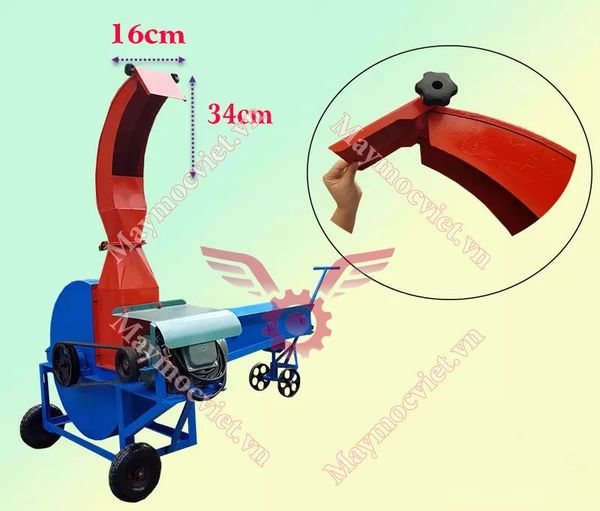 Máy băm chuối, cỏ công nghiệp băng tải VM BT55