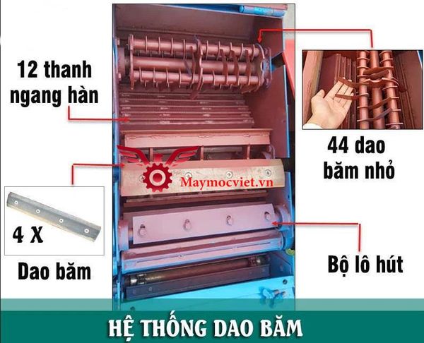 Máy băm cỏ BC11KW năng suất 3 tấn/giờ