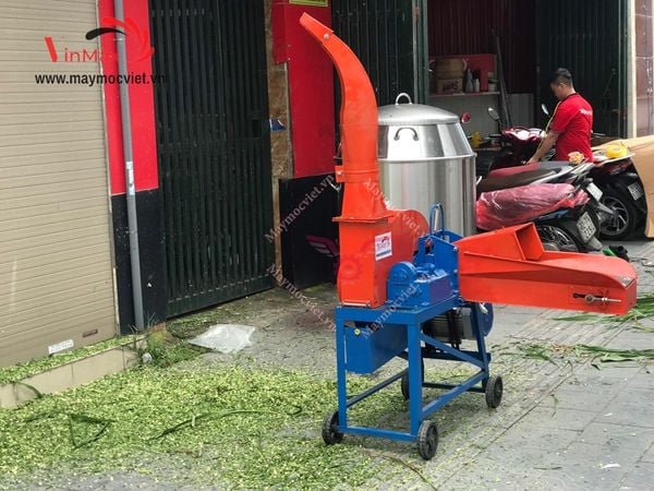 Máy băm cỏ voi công nghiệp có băng tải VMBC3500