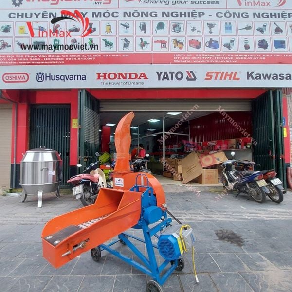 Máy băm cỏ voi công nghiệp có băng tải VMBC3500
