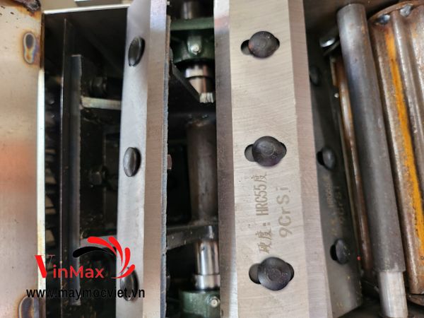 Máy băm cỏ voi có băng tải chất liệu inox VMB304