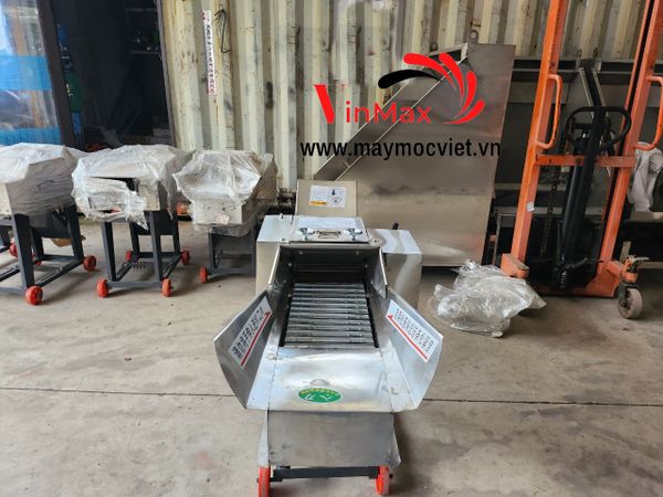 Máy băm cỏ voi có băng tải chất liệu inox VMB304