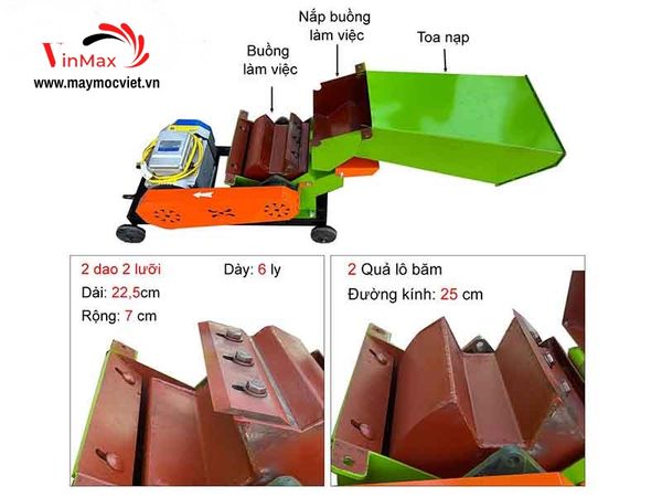 Máy băm cỏ, thân ngô, chế phẩm sinh học Turbo TBC1000