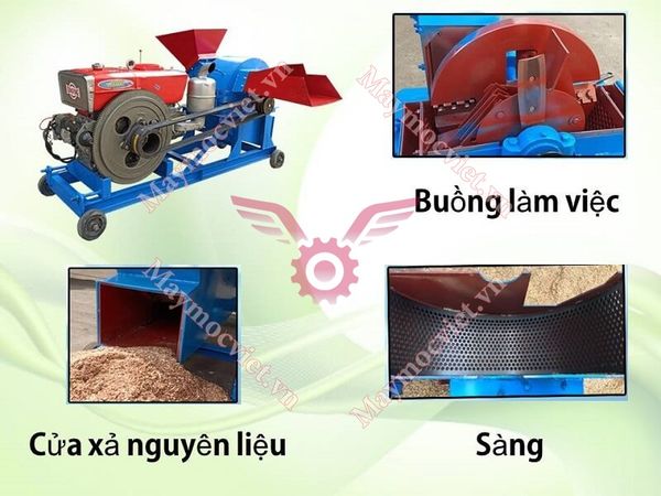 Máy băm mùn cưa, xơ dừa D24