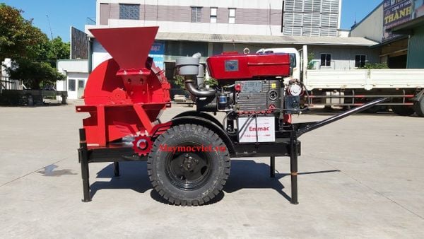Máy băm gỗ ván bóc D24 có bánh xe di chuyển D24BX