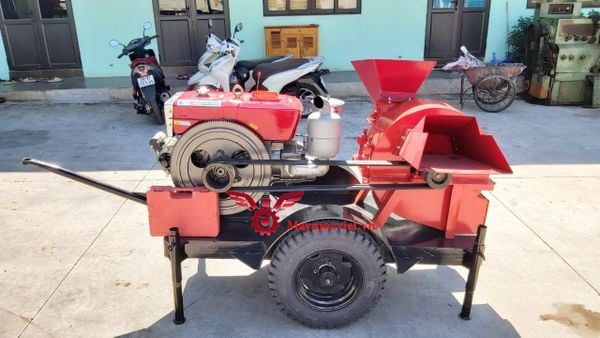 Máy băm gỗ ván bóc D24 có bánh xe di chuyển D24BX