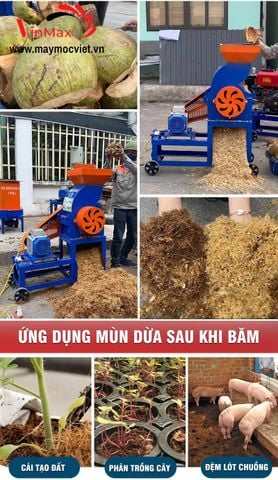 Máy băm xơ dừa Vinmax VMB400