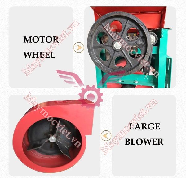 Máy Bóc Vỏ Ngô 4 Trục Có Quạt Gió lớn SUMO BVN2.2KW