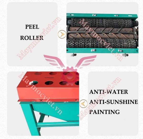 Máy Bóc Vỏ Ngô 4 Trục Có Quạt Gió lớn SUMO BVN2.2KW