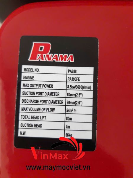 Máy bơm cứu hỏa Panama PA888
