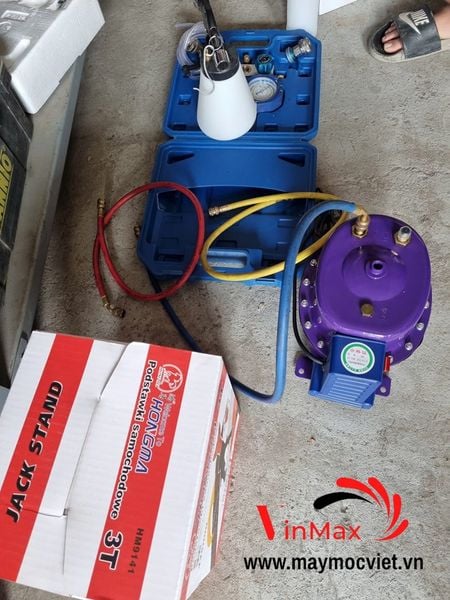 Bộ Bơm Hút Chân Không & Nạp Nén Thử Xì Gas Lạnh Turbo TBB2A