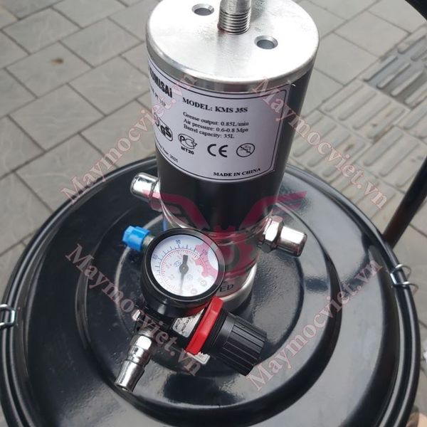 Máy bơm mỡ khí nén 35L Kumisai KMS35S