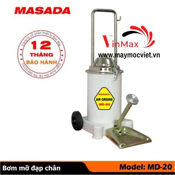 Máy bơm mỡ đạp chân MASADA MD20