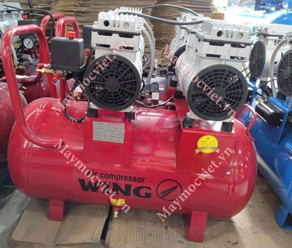 Máy Nén Khí Không Dầu Giảm Âm Wing TW-OF550x2 50L