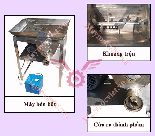 Máy bón bột inox VinMax MBB28