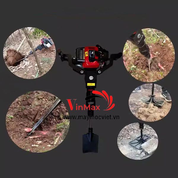 Máy đánh gốc cây kết hợp khoan đục bê tông Turbo TBB125 động cơ 2 thì