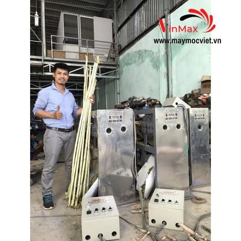 Máy bào vỏ mía tự động  2 cây Turbo TBM40