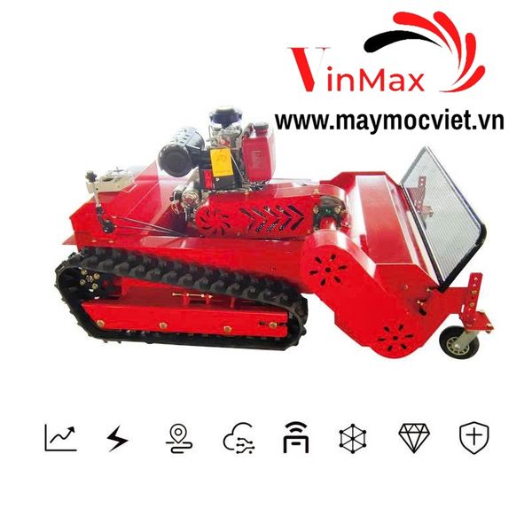 Máy cắt cỏ bánh xích chạy dầu điều khiển từ xa Turbo TBC100