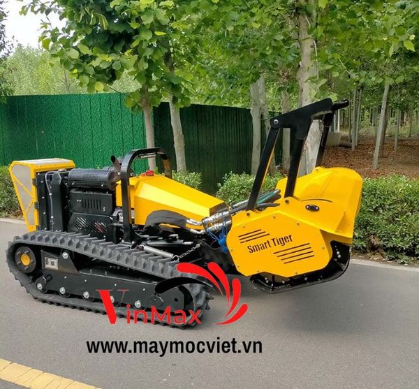 Máy cắt cỏ bánh xích điều khiển từ xa cắt cỏ bờ đê, bờ kè VMD900