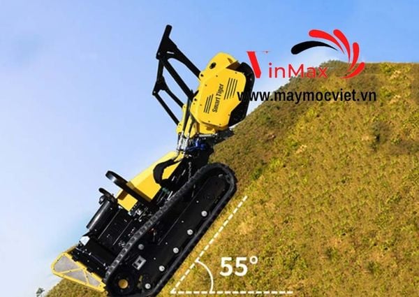 Máy cắt cỏ bánh xích điều khiển từ xa cắt cỏ bờ đê, bờ kè VMD900
