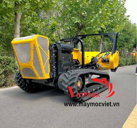 Máy cắt cỏ bánh xích điều khiển từ xa cắt cỏ bờ đê, bờ kè VMD900