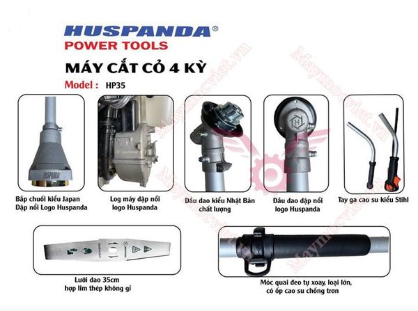 Máy cắt cỏ chạy xăng 4 thì Huspanda HP35