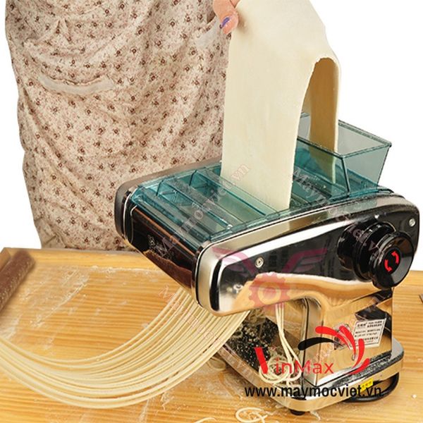 Máy cán bột làm há cả, máy cắt sợi mì vằn thắn Vinmax VMC135