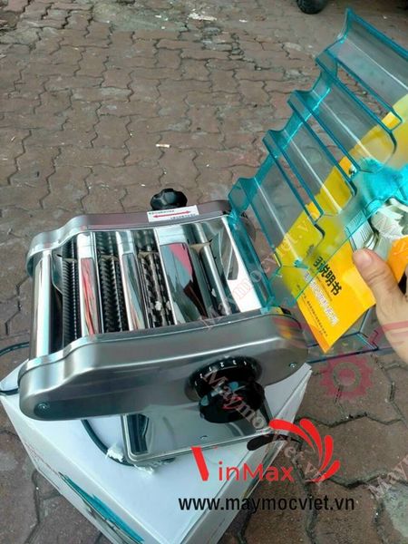 Máy cán bột làm há cả, máy cắt sợi mì vằn thắn Vinmax VMC135