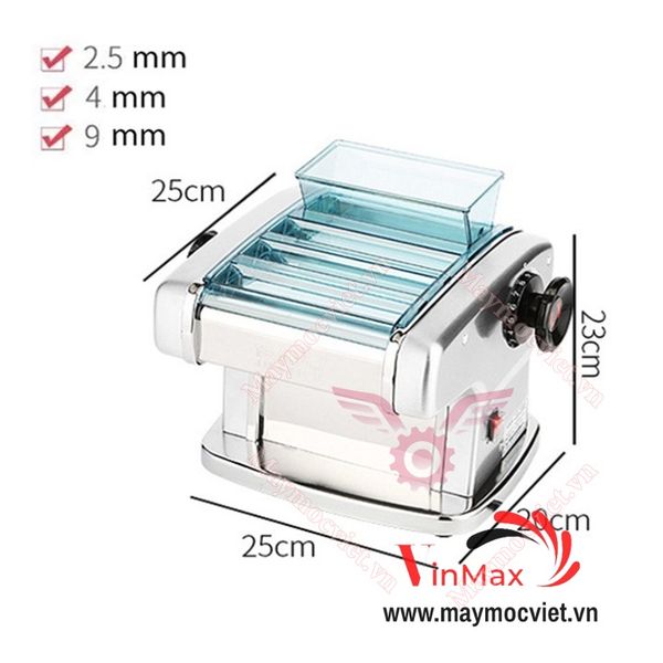 Máy cán bột làm há cả, máy cắt sợi mì vằn thắn Vinmax VMC135