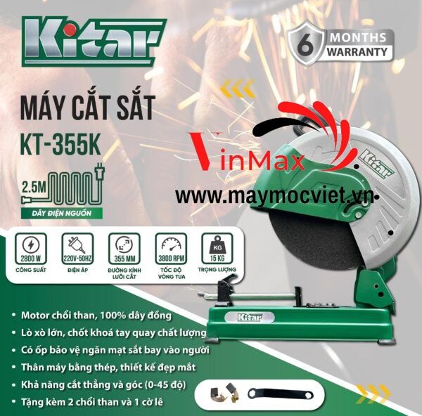 Máy Cắt Sắt 2800W Kitar KT355K