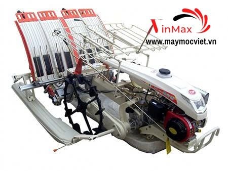 Máy cấy lúa mạ khay 4 hàng  động cơ đẩy tay Turbo