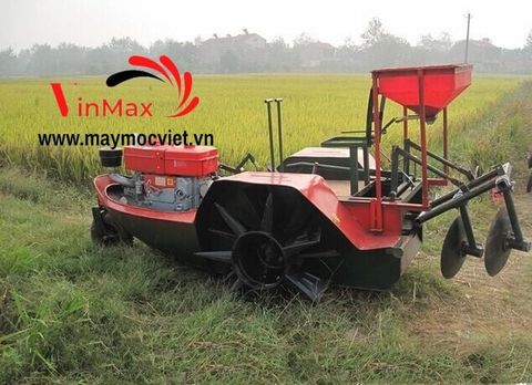 Máy cày chảo thuyền Kawasaki D21 cho ruộng sình lầy