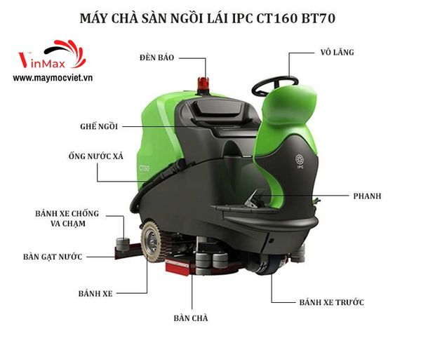 Máy chà sàn ngồi lái IPC CT160 BT70