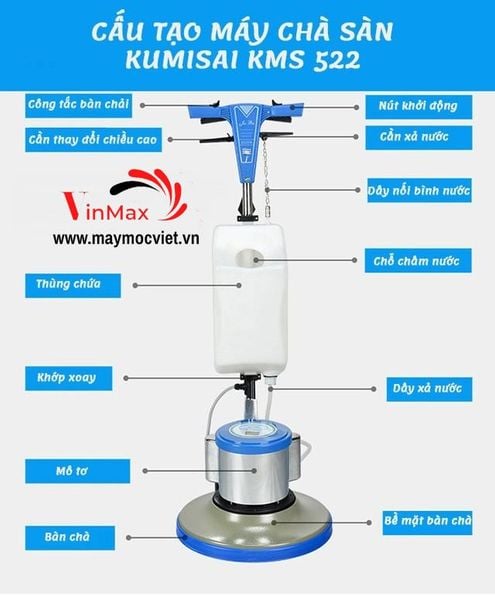 Máy chà sàn Kumisai KMS522 – Vinmax- maymocviet.vn
